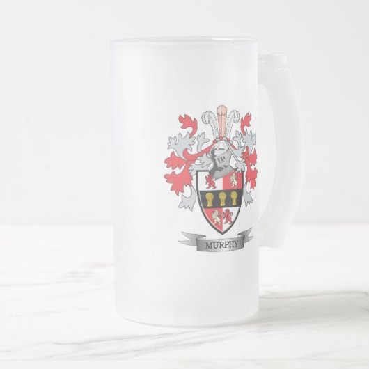 Murphy-Wappen Mattglas Bierglas (VorderseiteRechts)