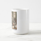 Murphy writing down his law for the first time. kaffeetasse (Mittel)