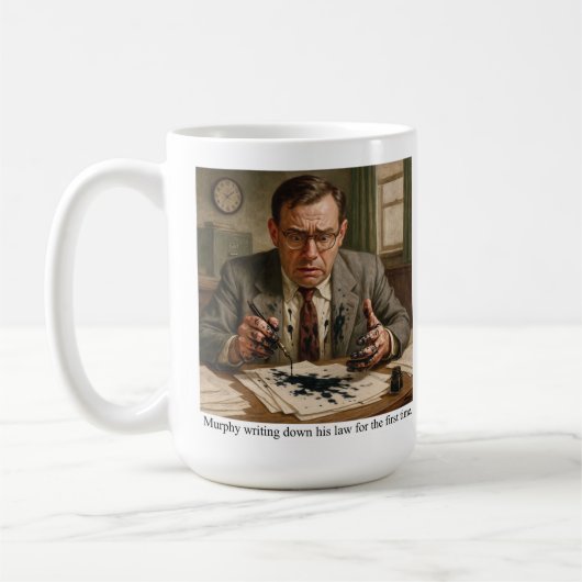 Murphy writing down his law for the first time. kaffeetasse (Links)