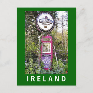 Murphy's alte irische Benzinpumpe auf Postkarte