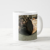 Murphy's Big Log-Hunde-Liebesspiel Jumbo-Tasse (Vorderseite Rechts)