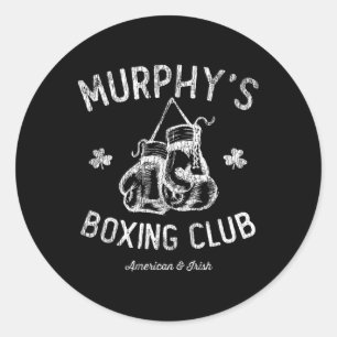Murphy's Boxing Club - American Irish Boxer Runder Aufkleber