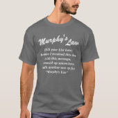 Murphys dunkle Shirts Gesetze (Ihr Text), weißer (Vorderseite)