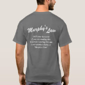 Murphys dunkle Shirts Gesetze (Ihr Text), weißer (Rückseite)