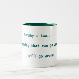 Murphys Gesetz Zweifarbige Tasse