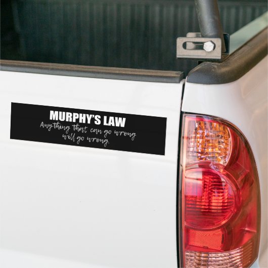 Murphy's Law Autoaufkleber (Auf Lkw)