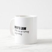 Murphy's Law Kaffeetasse (Vorderseite Links)