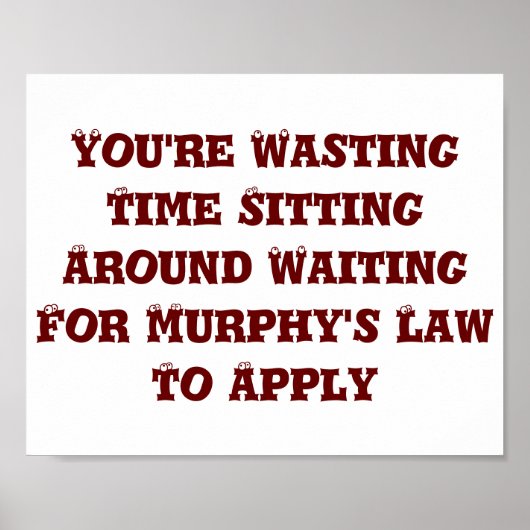 Murphy's Law Poster (Vorne)