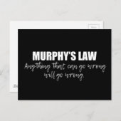 Murphy's Law Postkarte (Vorne/Hinten)