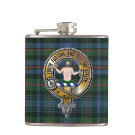 Murray Atholl Tartan & Abzeichen Flachmann