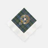 Murray Atholl Tartan & Badge Serviette (Ecke)