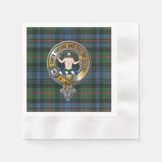 Murray Atholl Tartan & Badge Serviette (Vorderseite)