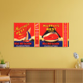 Murray Best Brand Lachs Label - Alaska Leinwanddruck (Insitu (Wohnzimmer))