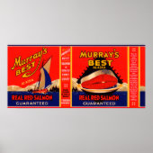 Murray Best Brand Lachs Label - Alaska Poster (Vorne)