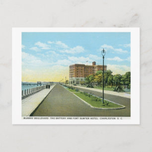 Murray Boulevard, Charleston, SC Vintag Postkarte