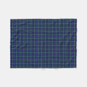 Murray Clan Turquoise und Royal Blue Modern Tartan Fleecedecke (Vorderseite (Horizontal))