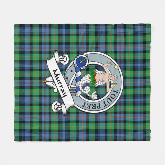 Murray Dysart von Atholl Ancient Clan Abzeichen Ta Fleecedecke (Vorderseite (Horizontal))