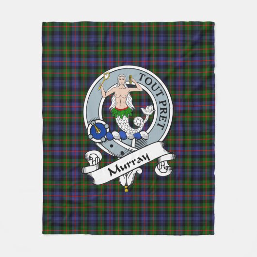Murray Dysart von Atholl Modern Clan Abzeichen Tar Fleecedecke (Vorderseite)