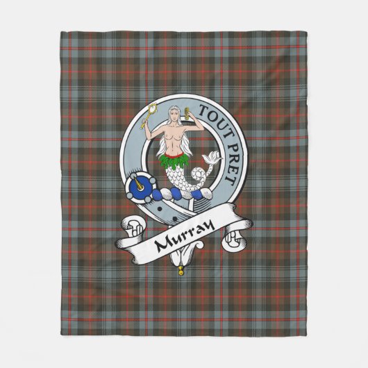 Murray Dysart von Atholl Weathered Clan Abzeichen Fleecedecke (Vorderseite)