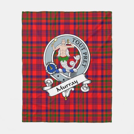 Murray Dysart von Tulloch Clan Abzeichen Tartan Ka Fleecedecke (Vorderseite)