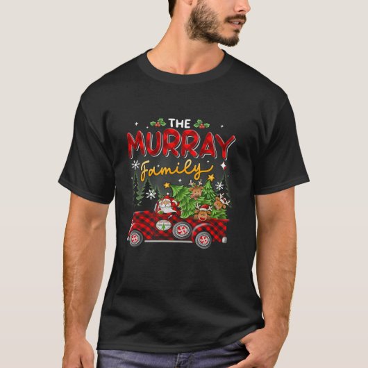 Murray Family Christmas Matching Pajamas Group T-Shirt (Vorderseite)
