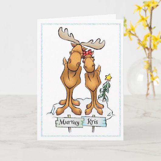 Murray Kris Moose Holiday Spaß Card Karte (Gelbe Blume)