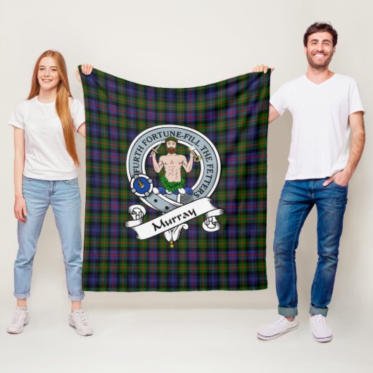 Murray of Atholl Modern Clan Abzeichen Tartan Kari Fleecedecke (Beispiel)