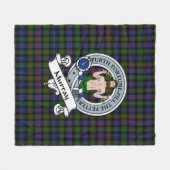 Murray of Atholl Modern Clan Abzeichen Tartan Kari Fleecedecke (Vorderseite (Horizontal))