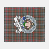 Murray of Atholl Weathered Clan Abzeichen Tartan K Fleecedecke (Vorderseite (Horizontal))