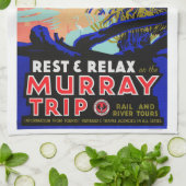 Murray River Australian Travel Geschirrtuch (Gefaltet)