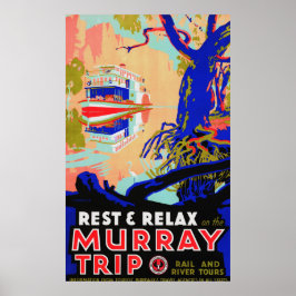 Murray River Australian Travel Poster