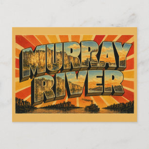 Murray River Südaustralien Outback Wasserweg Kunst Postkarte