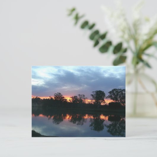 Murray River Sunset Postcard Postkarte (Stehend Vorderseite)