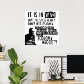 Murray Rothbard Anti-War Anti-State Libertarian Poster (Heimbüro)