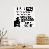 Murray Rothbard Anti-War Anti-State Libertarian Poster (Küche)