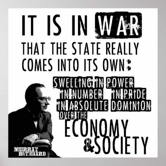 Murray Rothbard Anti-War Anti-State Libertarian Poster (Vorne)