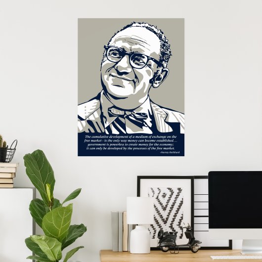 Murray Rothbard Poster (Heimbüro)