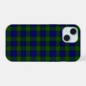 Murray tartan Blau kariert iPhone 15 Hülle (Rückseite (Horizontal))