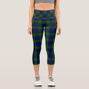 Murray tartan blue kariert capri leggings