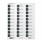 Murray Tartan Kariert Monogram Address Labels (Vorne)