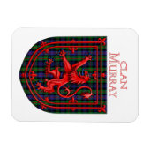 Murray Tartan Scottish Kariert Lion Rampant Magnet (Horizontal)