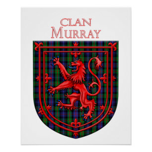 Murray Tartan Scottish Kariert Lion Rampant Poster
