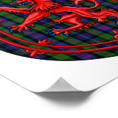 Murray Tartan Scottish Kariert Lion Rampant Poster (Ecke)