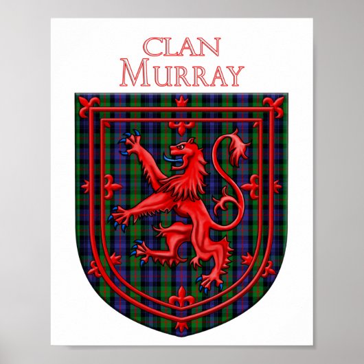 Murray Tartan Scottish Kariert Lion Rampant Poster (Vorne)