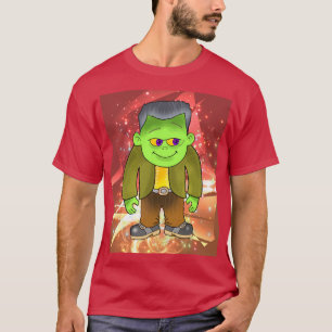 Murray the Monster on Red T-Shirt