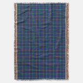 Murray Turquoise und Royal Blue Tartan Decke (Vorderseite Vertikal)