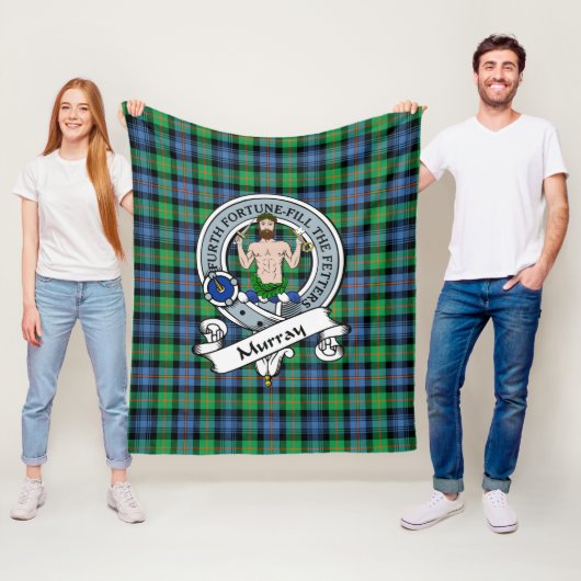 Murray von Atholl Ancient Clan Abzeichen Tartan Ka Fleecedecke (Beispiel)