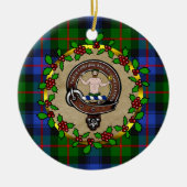 Murray von Atholl Clan Abzeichen & Tartan Personal Keramik Ornament (Vorne)
