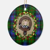 Murray von Atholl Clan Abzeichen & Tartan Personal Keramik Ornament (Links)