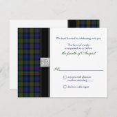 Murray von Atholl Tartan Wedding RSVP Antwort (Vorne/Hinten)